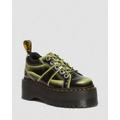Dr. Martens Women's 5-Eye Max Distressed Leather Platform Shoes in Black/Green, Size: 8