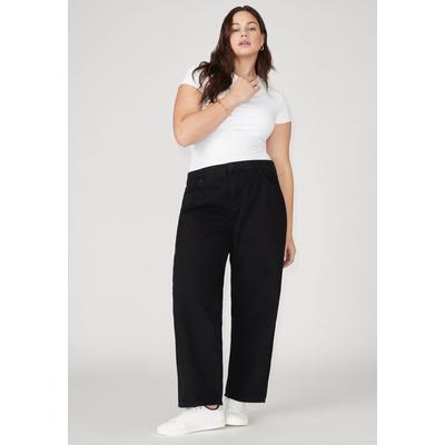 Plus Size Women's The Loose Fit Jean by ELOQUII in Vintage Black (Size 26)