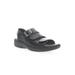 Women's Breezy Walker Sandal by Propet in Black (Size 12 2E)
