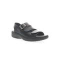 Wide Width Women's Breezy Walker Sandal by Propet in Black (Size 9 W)