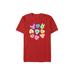 Plus Size Women's Dog Heart Candy Relaxed Fit Boyfriend T-Shirt by Mad Engine in Red (Size 2XL)