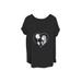 Plus Size Women's Nbc Heart Stitch V-Neck T-Shirt by Mad Engine in Black (Size 3X (22-24))