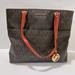 Michael Kors Bags | Nwot Michael Kors Large Brown / Orange Signature Monogram Shoulder Bag | Color: Brown/Orange | Size: Os