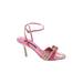 Laundry by Shelli Segal Heels: Pink Print Shoes - Women's Size 7 - Open Toe