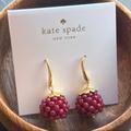 Kate Spade Jewelry | New Kate Spade New York Very Berry Raspberry Drop Earrings | Color: Gold | Size: Os