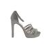 Adrianna Papell Heels: Silver Marled Shoes - Women's Size 6 1/2