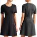 Athleta Dresses | Athleta | En Route A-Line Short Sleeve Ponte Knit Skater Dress Gray Size Large | Color: Gray | Size: L