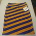 Lularoe Skirts | Lularoe Cassie Skirt S | Color: Blue/Gold | Size: S