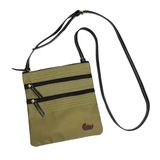 Dooney & Bourke Bags | Fun Sporty Cutie! Dooney & Bourke Tan Nylon Triple Zip Crossbody Bag Purse | Color: Brown | Size: Os