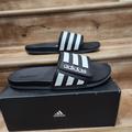 Adidas Shoes | Adidas Nwt Mens Adilette Comfort Adj Slides | Color: Black/White | Size: 13