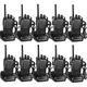 Walkie Talkies for Adults 10Pcs Professional Walkie Talkies - 2 Way Radio Long Range Rechargeable Walkie Talkies - PMR Walky Talky Easy to Use - 16CH Single Band Supports VOX Function etc