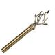 Bird Leaf 28mm Metal Curtain Pole, 300cm, Bird Leaf Finial Slender Chic Brackets Curtain Pole Kit, Antique Brass, 300 cm