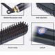 ARTSZY Professional Ceramic Corrugated Iron for Hair Corrugation Flat Irons Electric Curling Crimped Wide Plates Beauty Hair Iron (Color : Black)