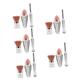 POPETPOP Girls Suit 5pcs Powder Brush Makeup Brush Women Favor Cosmetic Brush Women’s Suits Beauty Kit Face Blush Brush Lip Brush Cosmetology Kit Concealer Brush Travel Acrylic Girl