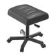 Mobile Footrest with Wheels, Footstool with PU Leather, Ergonomic Rolling Ottoman Leg and Foot Rest for Work Comfort, Height Adjustable Computer Desk Stool Office Seat (Black)