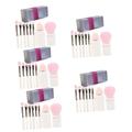 POPETPOP 5 Sets Makeup Brush Set Face Makeup Brush Women’s Suits Makeup Powder Brush Makeup Brush Kit Foundation Concealers Sponge Suite White Artificial Fiber Travel Mini