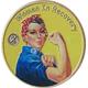 10 Year Women in Recovery Medallion Color Rosie The Riveter Serenity Prayer Sobriety Chip