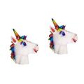 ibasenice 2pcs Charms for Baby Showers Making Party Mask Unicorn Party Favors Supplies Chest of Drawers Bedroom Halloween Costume Animal Masks Halloween Mask Head Mask Accessories Aldult