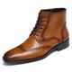 GIFENNSE Mens Dress Boots Mens Chukka Boots Formal Chelsea Boots Mens Leather Boots Oxford Boots for Men, Brown, 15