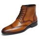 GIFENNSE Mens Dress Boots Mens Chukka Boots Formal Chelsea Boots Mens Leather Boots Oxford Boots for Men, Brown, 14