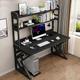 FELEA Computer Desk with Bookshelf Modern Writing Study Desk/Workstation Home Office Desk, Easy Assemble