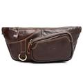 KPYWZER Vintage Genuine Leather Waist Bag Fanny Pack for Men Women Hip Bum Bag, 005-Brown, Retro