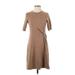 Banana Republic Casual Dress - Sweater Dress: Brown Dresses - Women's Size Small