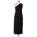 The Drop Casual Dress - Midi One Shoulder Sleeveless: Black Solid Dresses - Women's Size Medium