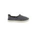 Sneakers: Slip On Platform Bohemian Gray Color Block Shoes - Women's Size 6 - Almond Toe