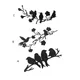 Signe branche d'oiseau en métal décoration en fer forgé fournitures artisanales d'ornement