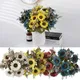 Bouquet de Tournesol Artificiel 6 Têtes Fleur de Tournesol Artificielle Réaliste Détruire