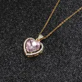 Collier pendentif coeur rose vintage pour femme colliers de la présidence tour de cou pour femme