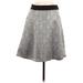 Narciso Rodriguez for Design Nation Casual A-Line Skirt Knee Length: Silver Color Block Bottoms - Women's Size 6