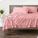 Bare Home Premium Ultra Soft Polar Fleece Sheet Set Microfiber/Polyester in Pink | Split King With 2 Pillowcase | Wayfair 840105743484
