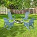 Rosecliff Heights Benayah Adirondack Chair Plastic/Resin in Blue | 36.6 H x 29.1 W x 33.9 D in | Wayfair C588E8F030784B99950EB91AB76EEEA9