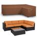Arlmont & Co. Heavy Duty Outdoor Sectional Sofa Cover Waterproof Patio Sectional Couch Cover in Brown | 31" H x 83" W x 104" D | Wayfair