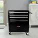 WFX Utility™ 24.26" W 4 -Drawer Steel Job Site Storage w/ Wheels Steel in Black | 29.31 H x 24.26 W x 13.01 D in | Wayfair