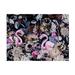 Bay Isle Home™ Flamingo Garden No3 On Canvas by Andrea Haase Print Canvas, Cotton in White/Black | 35 H x 47 W x 2 D in | Wayfair