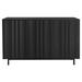 Latitude Run® Wave Pattern Storage Cabinet w/ 2 Doors & 2 Drawers, Adjustable Wood/Metal in Black | 29.5 H x 47.2 W x 15.7 D in | Wayfair