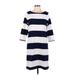 Lands' End Casual Dress - Shift: White Color Block Dresses - Women's Size Medium