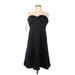 Badgley Mischka Cocktail Dress - A-Line Sweetheart Sleeveless: Black Solid Dresses - Women's Size 6