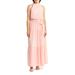 Mock Neck Three Tier Maxi Dress