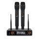 Meterk Professional 16 Channels UHF Wireless Handheld Microphone System 2 Microphones 1 Receiver 6.35mm Audio Cable LCD Display Cardioid Microphone and Receiver 16 Channels for Karaoke Family Party