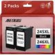 245XL 246XL Ink Cartridge Combo Pack for Canon PG-245XL CL-246XL for PIXMA MG2420 MG2520 MG2522 MG2525 MG2920 MG2922 MG2924 MG3020 MG3022 MG3029 TR4520 1245 Printer (2 Pack)