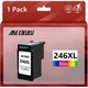 246XL Ink Cartridges Replacement for Canon PG-245XL CL-246XL PG-243 CL-244 for Pixma TS3120 MG2520 MX492 TR4520 TS202 MG2525 MG3022 MG2522 MG2922 (1 Tri-Color)