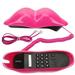 Decor Telephones Landline Corded House Phone Red Lip Phone Wired Purple Abs Electronic