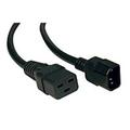 Pre-Owned Tripp Lite P047-002 2 Feet Heavy Duty Power Cord - 14 AWG - 1 x IEC 60320 C19/C14 Connectors - Black Like New