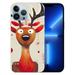 COMIO Compatible with iPhone 15 Christmas Case Xmas Santa Holiday Transparent Clear Design Women Men Kids Soft Silicone Shockproof Protective Case Cover for iPhone 15 Xmas Elk