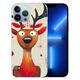 COMIO Compatible with iPhone 15 Christmas Case Xmas Santa Holiday Transparent Clear Design Women Men Kids Soft Silicone Shockproof Protective Case Cover for iPhone 15 Xmas Elk