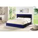 Upholstered Eastern King Size Platform Bed with LED Lights, Storage Bed with 4 Drawers